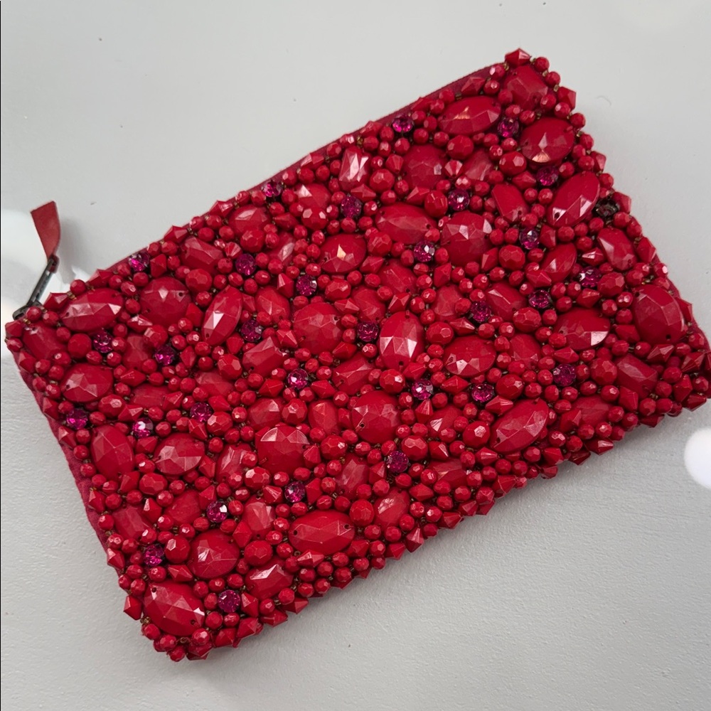 Viral Vintage Y2K Pink Textured Beaded Clutch